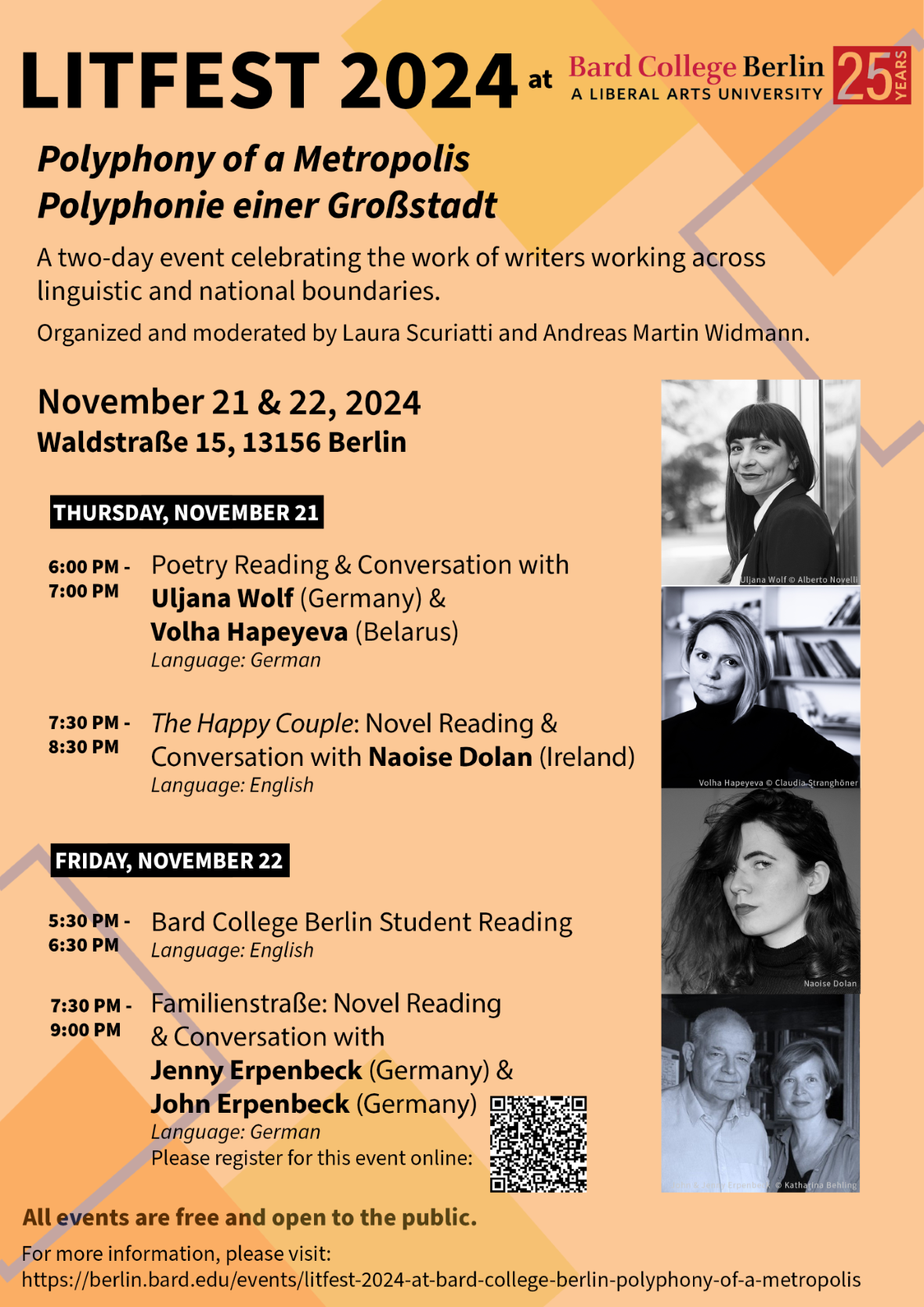 Poetry Reading &amp; Conversation with&nbsp;Uljana Wolf and&nbsp;Volha Hapeyeva (LitFest 2024)