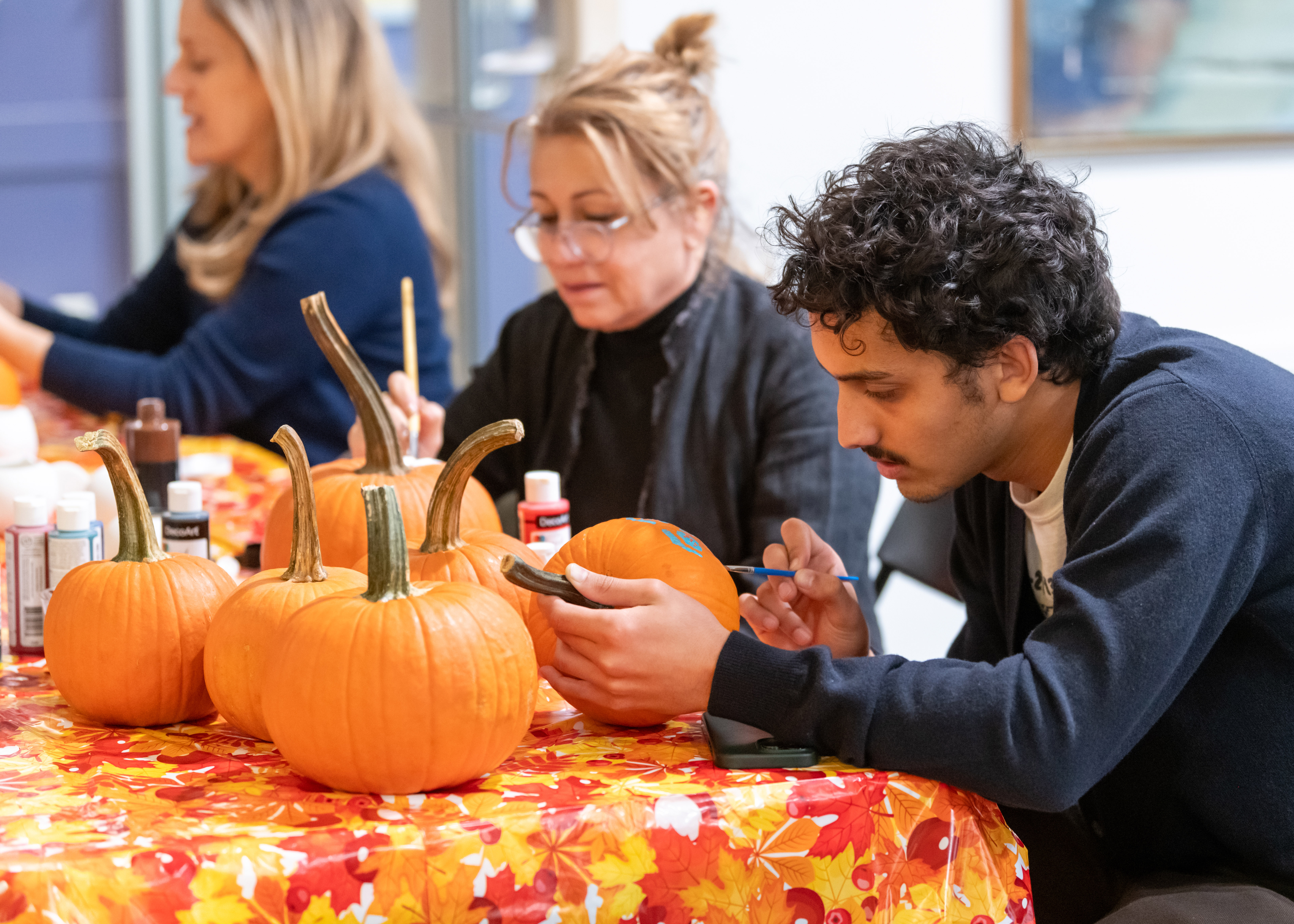 Bard Family and Alumni/ae Weekend Pumpkin Painting. Photo by Karl Rabe.