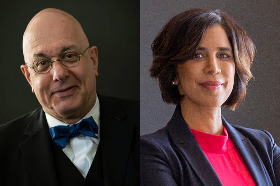L-R: Bard College President Leon Botstein and Deputy Legal Director and Director of the Trone Center for Justice and Equality at the ACLU Yasmin Cader.