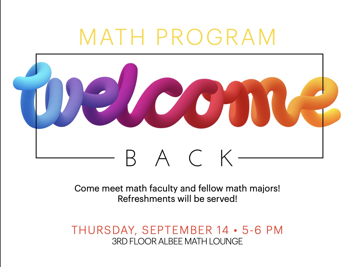 Math Program&nbsp;Welcome Back!