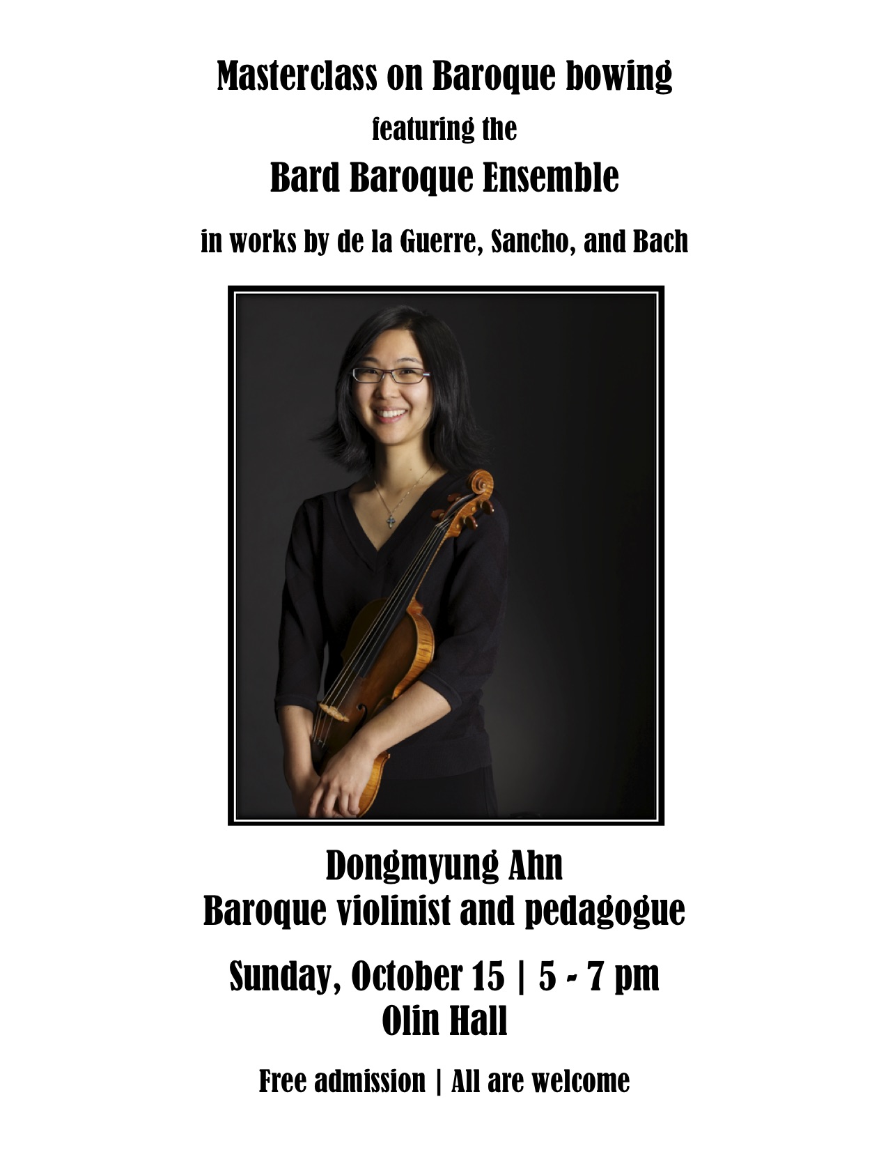Baroque Bowing Masterclass with Dongmyung Ahn
