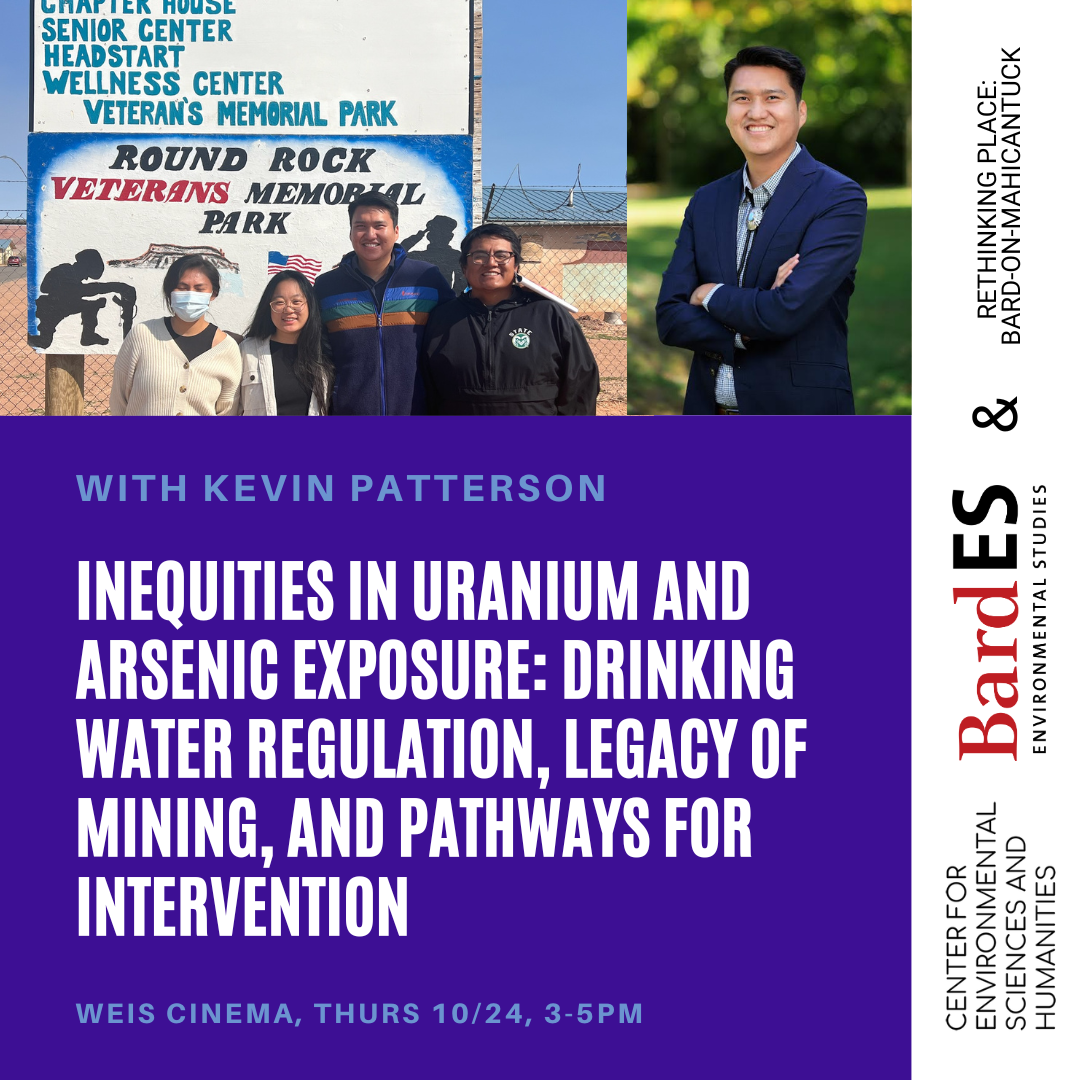 Flyer advertising the talk Inequities in Uranium and Arsenic Exposure.; Inequities in Uranium and Arsenic Exposure: Drinking Water Regulation, Legacy of Mining, and Pathways for Intervention