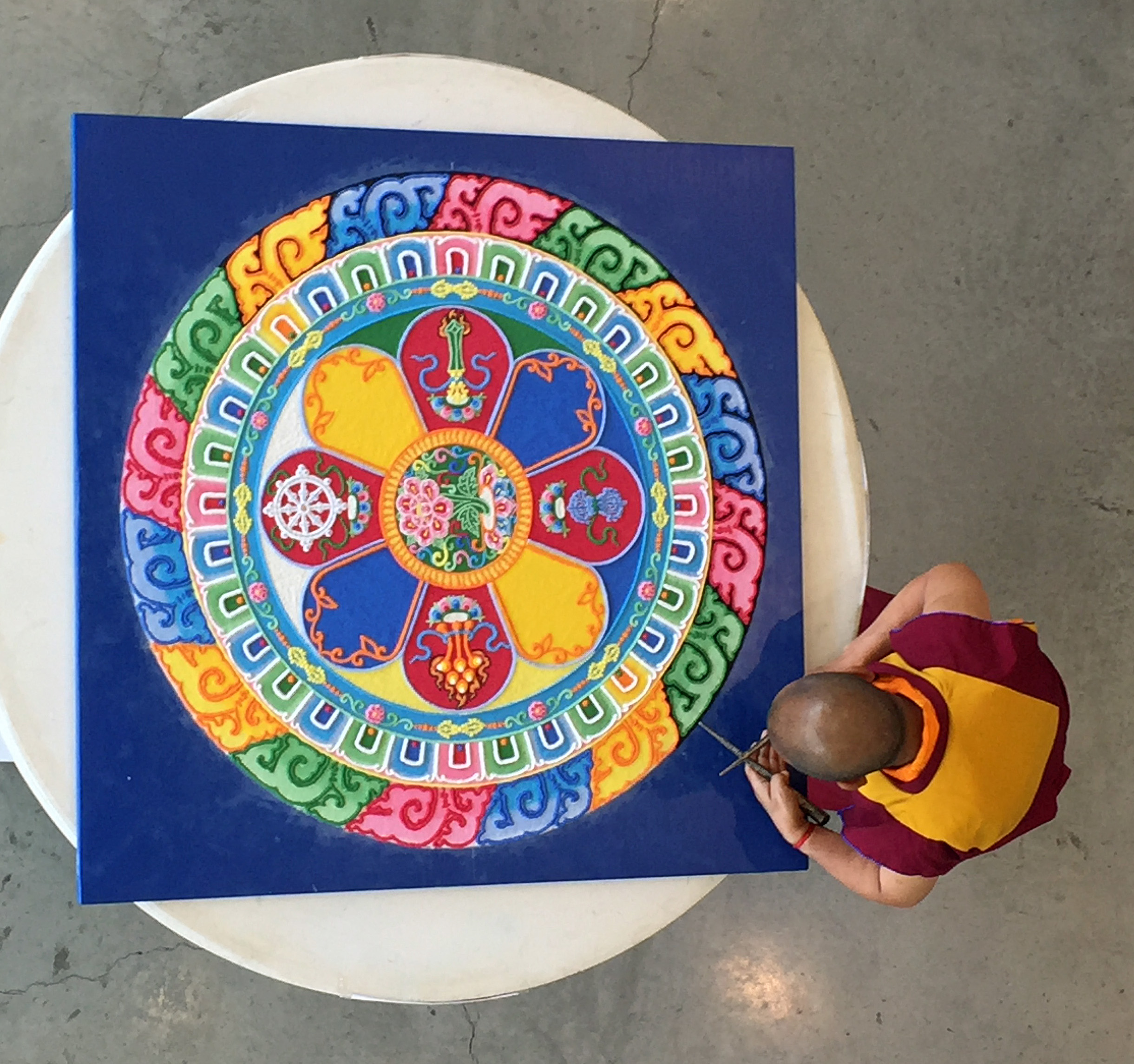 Sand Mandala Construction