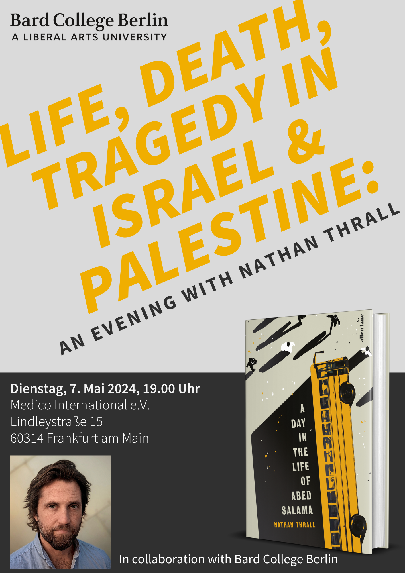 Life, Death, Tragedy in Israel and Palestine: An Evening with Nathan Thrall&nbsp;