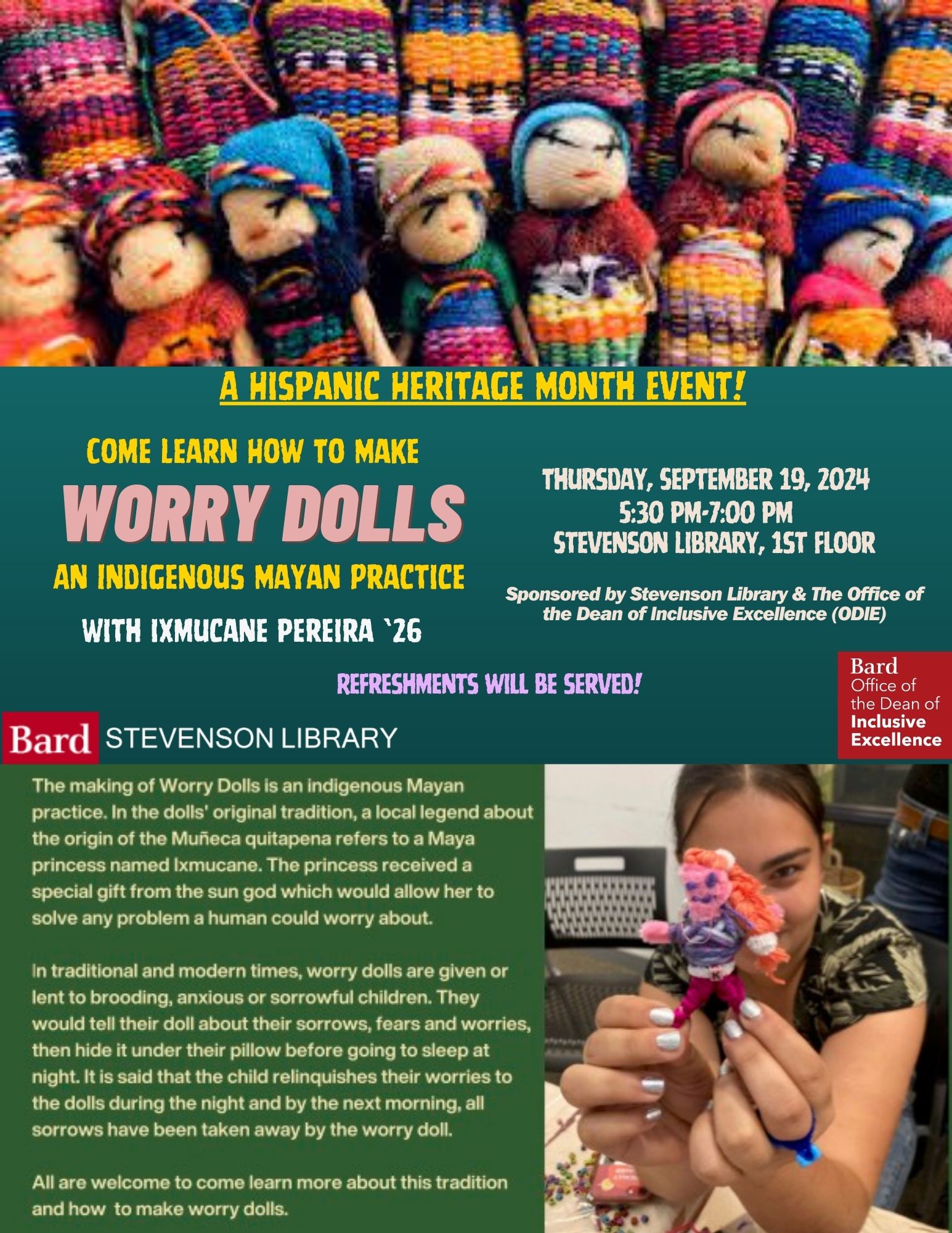 Hispanic Heritage Month 2024: Come Learn How To Make &quot;Worry Dolls&quot;