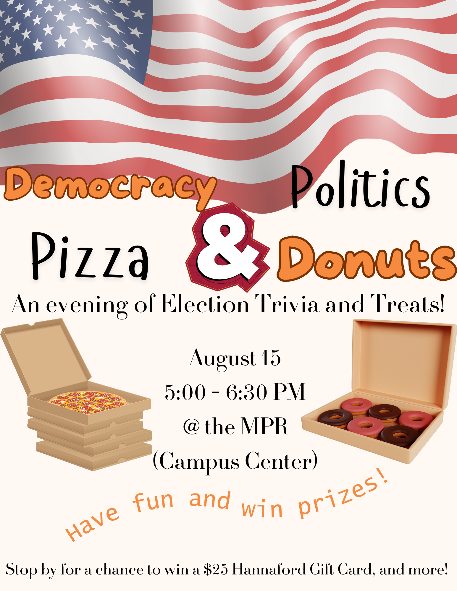 Pizza and Politics/Democracy and Donuts: Election Trivia!