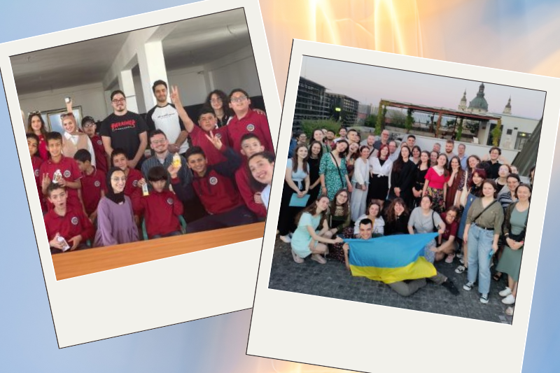 Students at Al Quds University in Palestine and Ukrainian students at Central European University gather for a photo; 2024 MacJannet Prize Winners Panel Discussion