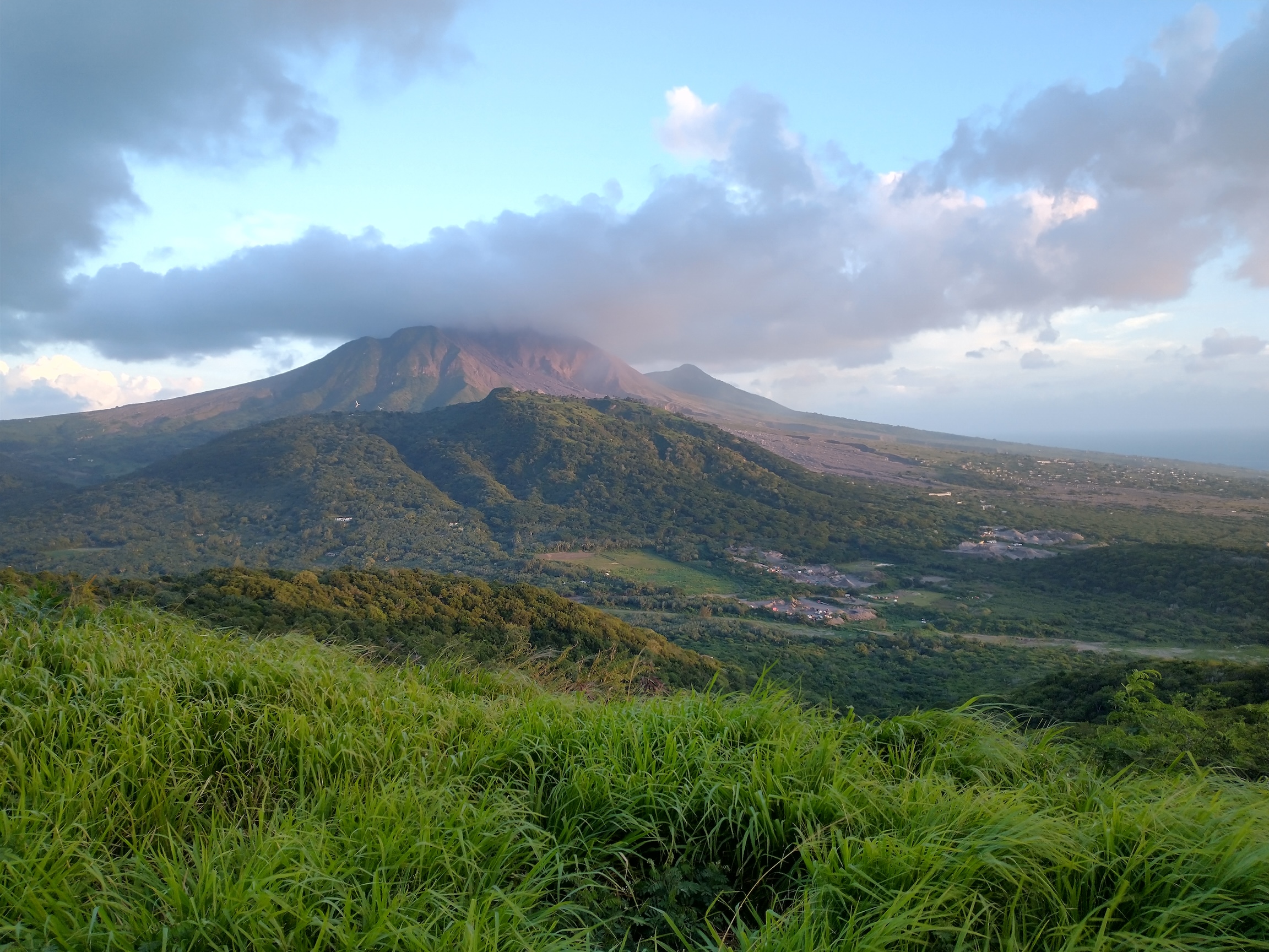 An image of a mountain in the fog.; Investigating the Understudied Plant Diversity of Montserrat, West Indies