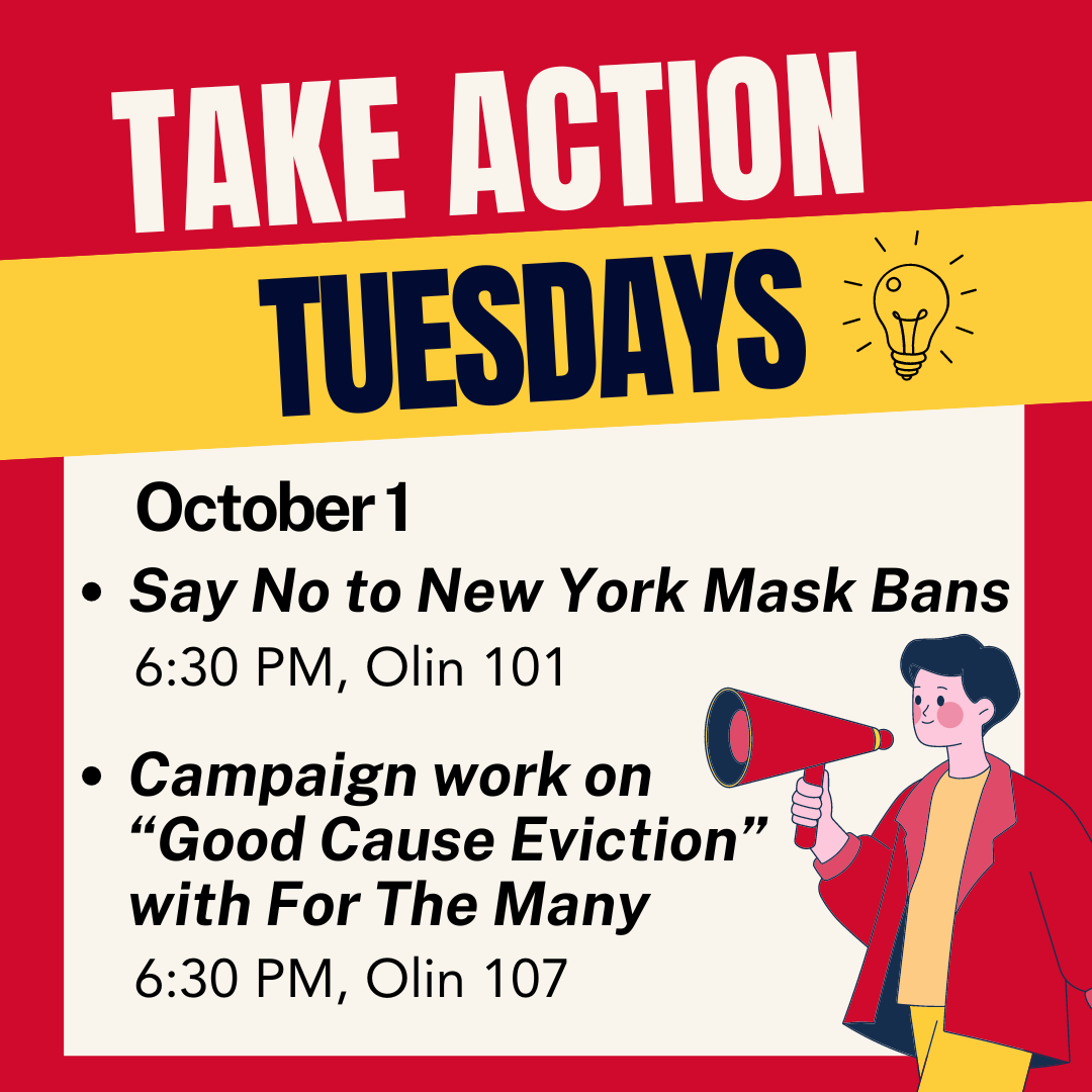 Take Action Tuesday: No to New York Mask Bans / Good Cause Eviction