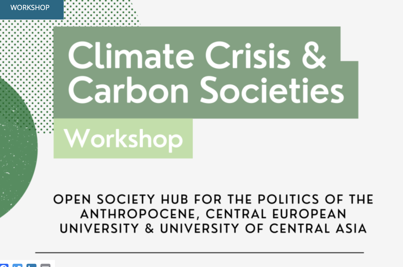 OHPA Workshop on Climate Crisis and Carbon Societies