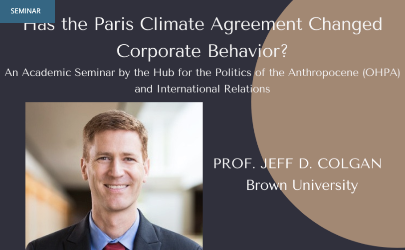 Has the Paris Climate Agreement Changed Corporate Behavior?