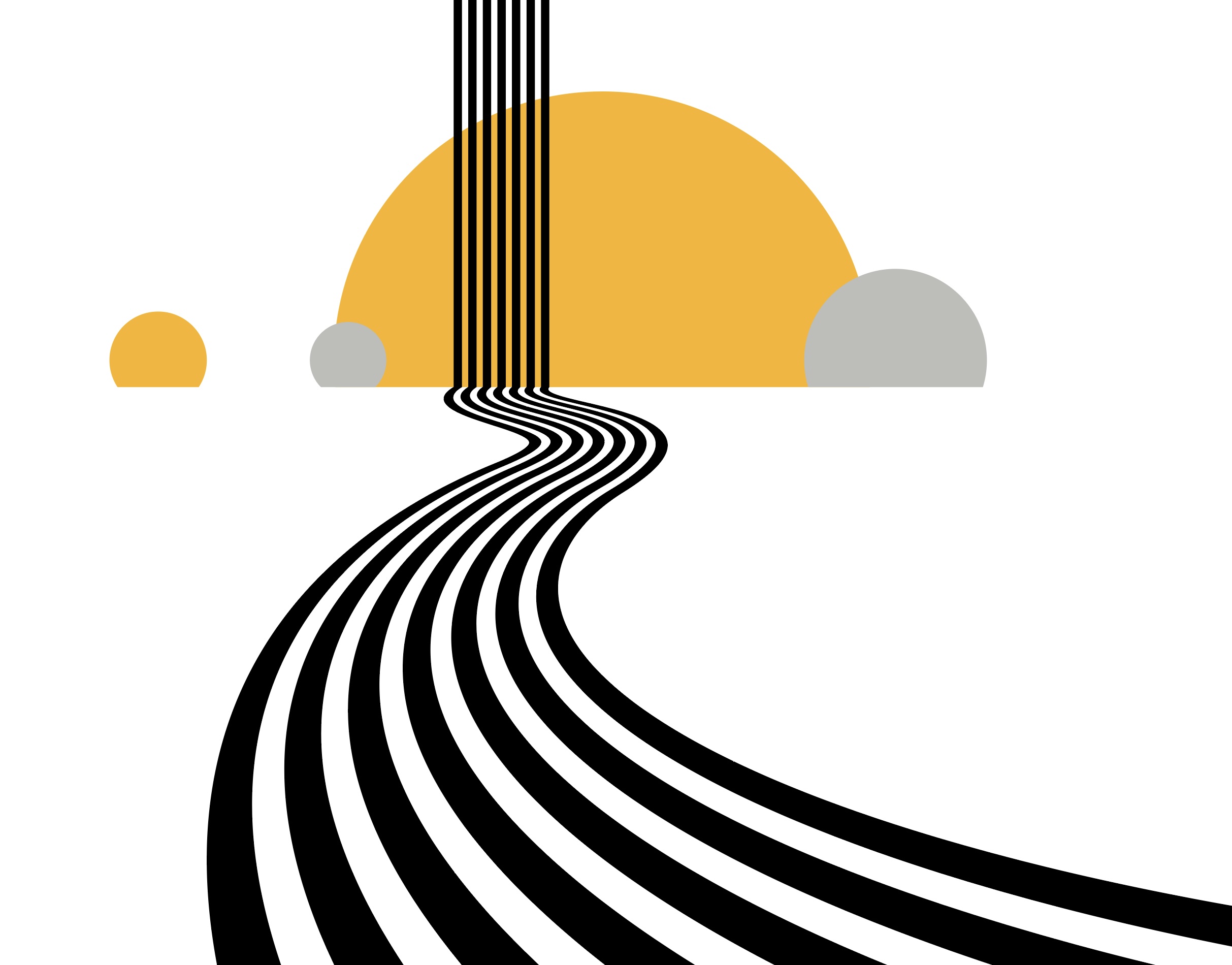 A graphic of a road leading into a sun.; Charting Your Course to Graduate School in Mathematics and Physics