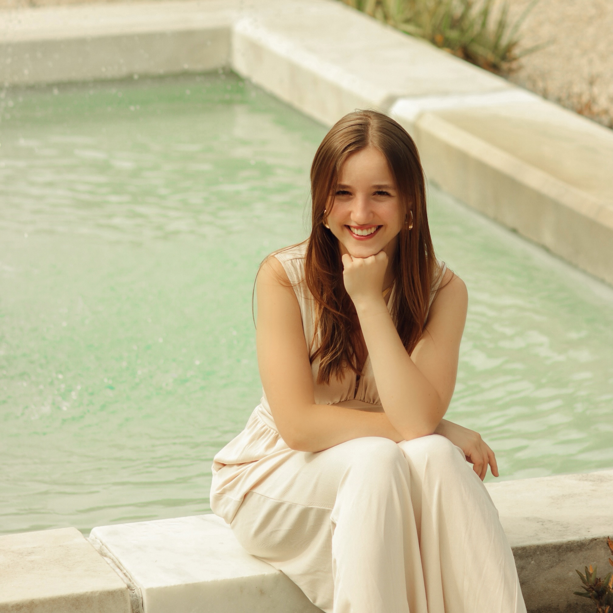 Performer photo of Juliette Benveniste sitting and smiling.; Non-Degree Recital: Juliette Benveniste, piano