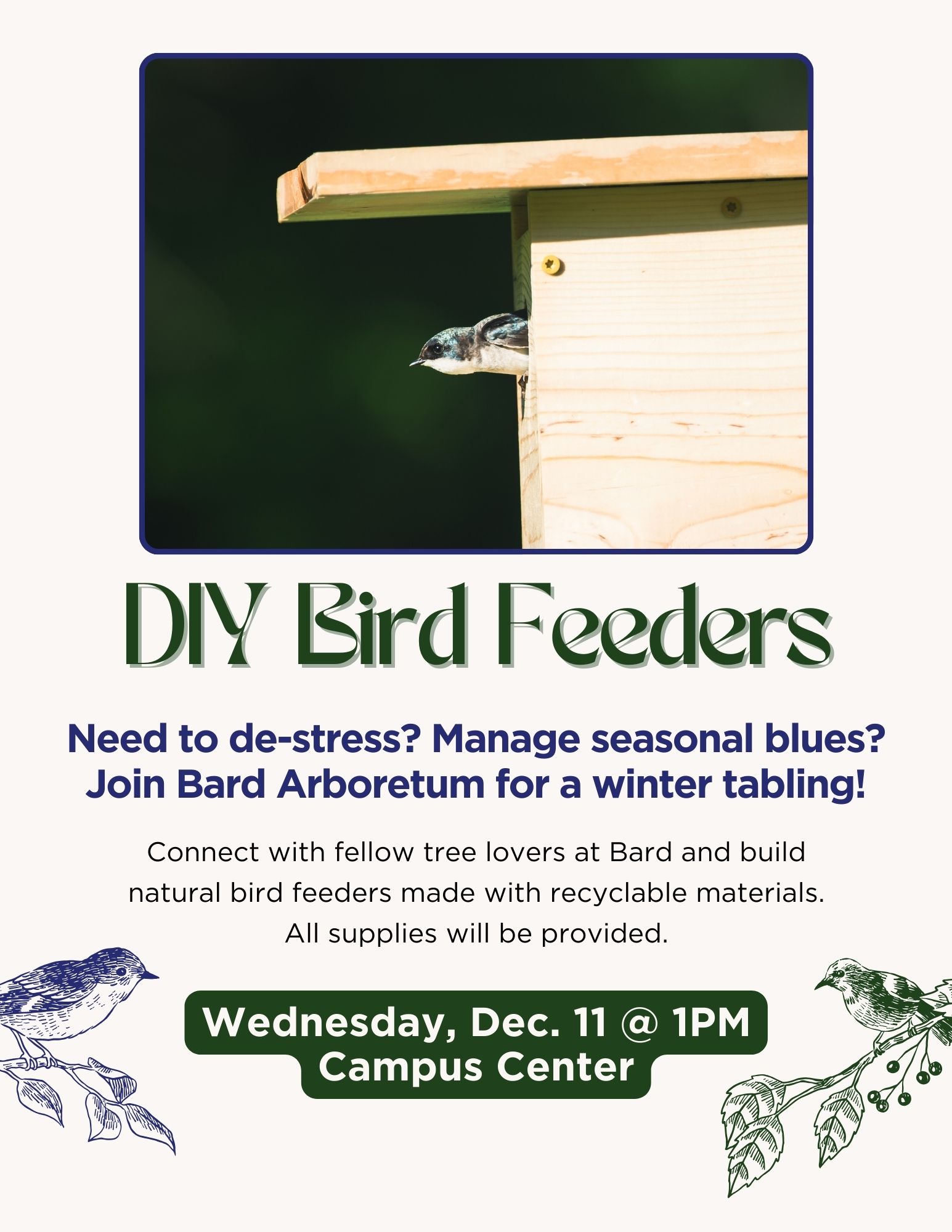 DIY Bird Feeders; DIY Bird Feeders: Bard Arboretum Tabling