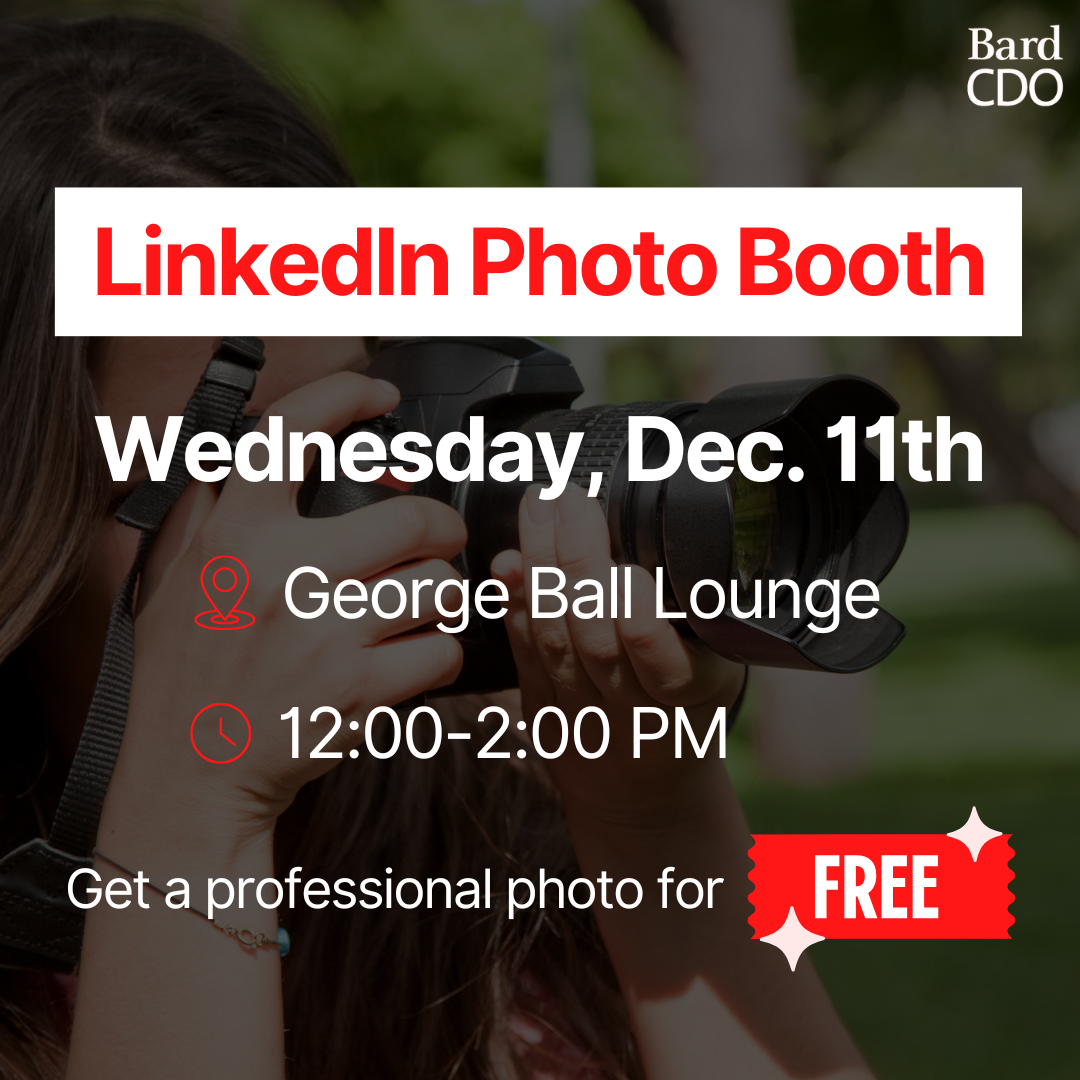 Flyer for the LinkedIn Photo Booth; LinkedIn Photo Booth