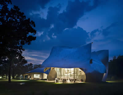 The Frank O. Gehry designed Richard B. Fisher Center for the Performing Arts