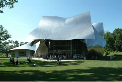 The Frank O. Gehry designed Richard B. Fisher Center for the Performing Arts