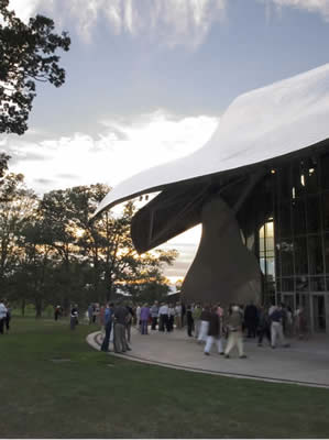 The Frank O. Gehry designed Richard B. Fisher Center for the Performing Arts